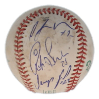 Mets Players & Coaches | OPL Baseball Signed by (4) with Jeurys Familia, Juan Lagares (JSA) at PristineAuction.com