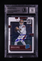Brock Purdy Signed 2022 Donruss Optic #277 RC (BGS | Auto 10) at PristineAuction.com