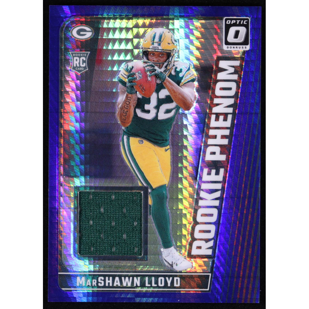 MarShawn Lloyd 2024 Donruss Optic Rookie Phenoms Blue Hyper #29 RC at PristineAuction.com