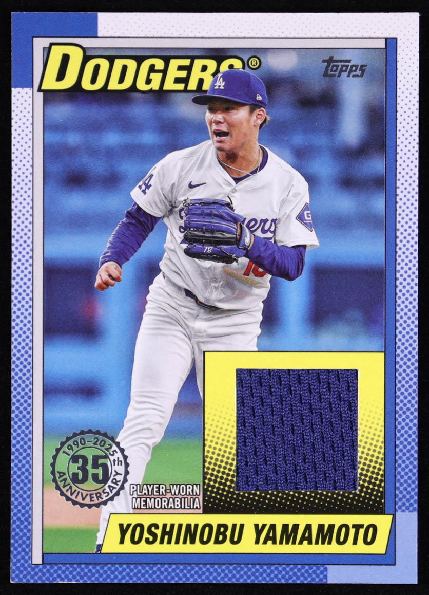 Yoshinobu Yamamoto 2025 Topps '90 Topps Relics #T90RYY at PristineAuction.com Yoshinobu Yamamoto 2025 Topps '90 Topps Relics #T90RYY at PristineAuction.com