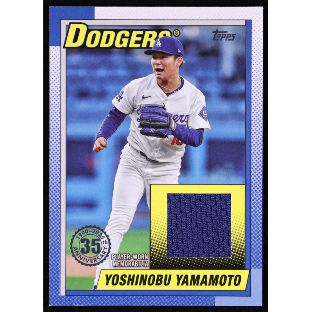 Yoshinobu Yamamoto 2025 Topps '90 Topps Relics #T90RYY at PristineAuction.com