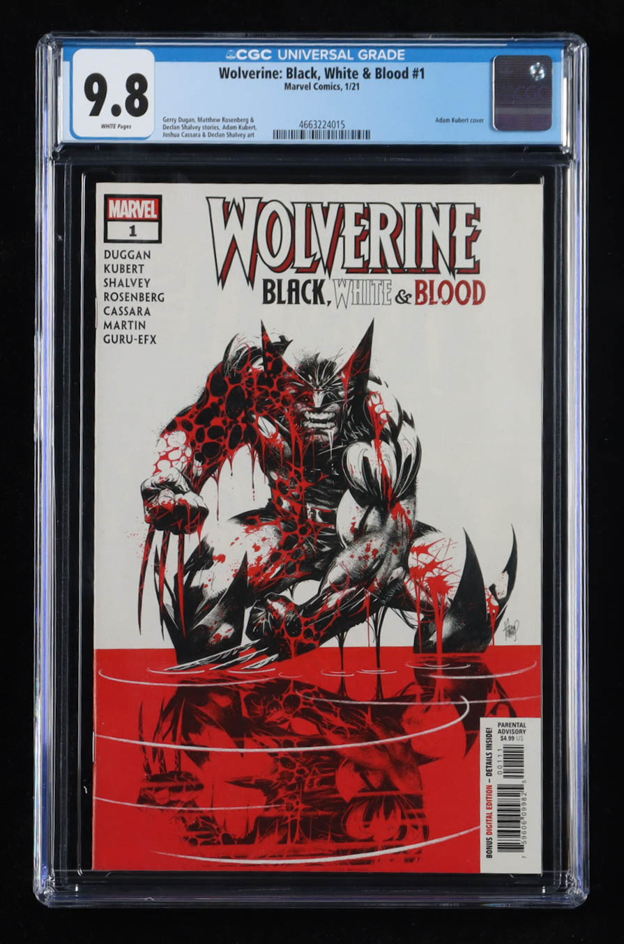 2021 "Wolverine: Black, White & Blood" Issue #1 Marvel Comic Book (CGC 9.8) at PristineAuction.com 2021 "Wolverine: Black, White & Blood" Issue #1 Marvel Comic Book (CGC 9.8) at PristineAuction.com
