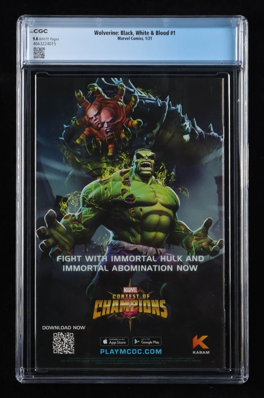 2021 "Wolverine: Black, White & Blood" Issue #1 Marvel Comic Book (CGC 9.8) at PristineAuction.com 2021 "Wolverine: Black, White & Blood" Issue #1 Marvel Comic Book (CGC 9.8) at PristineAuction.com