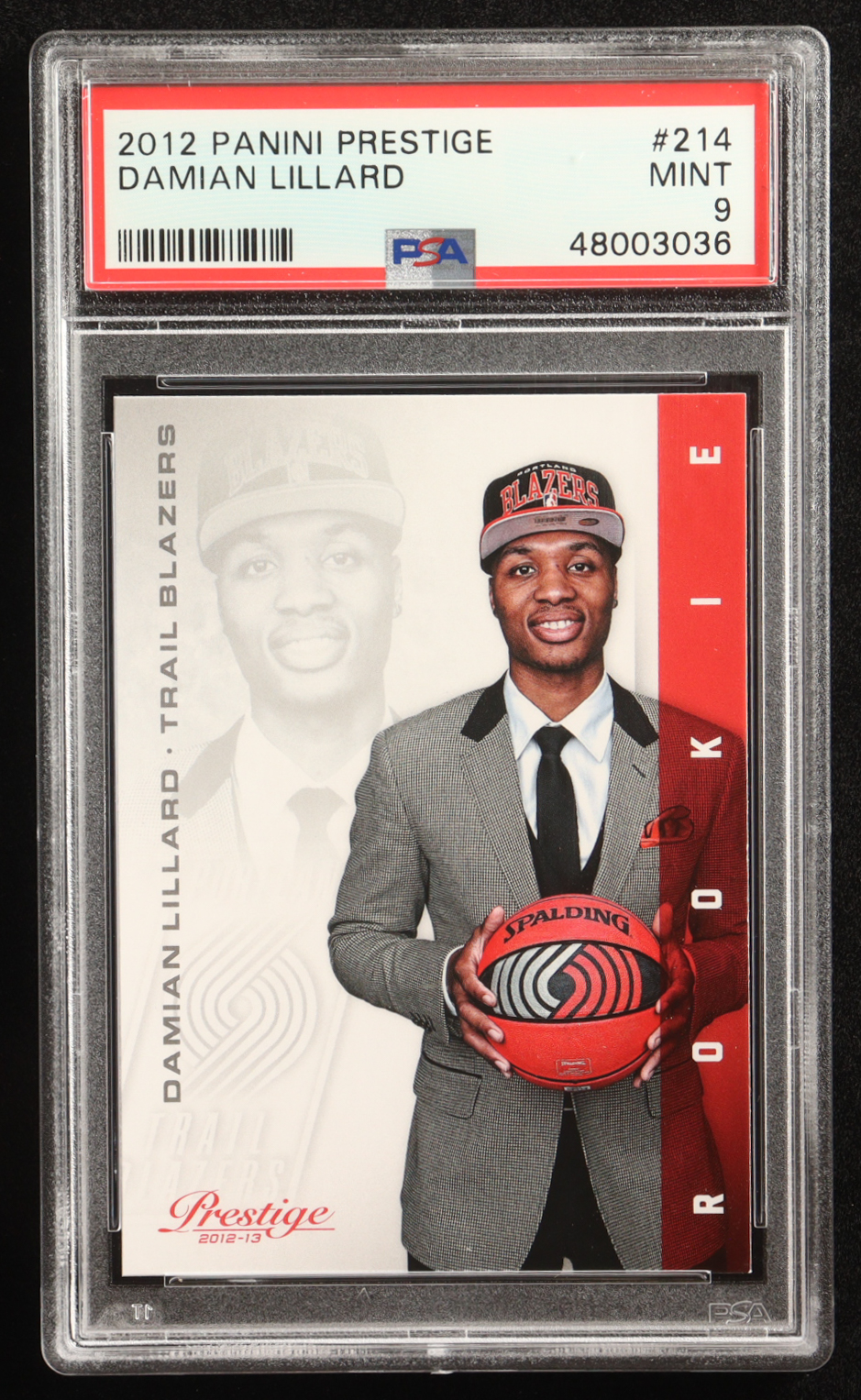 Damian Lillard 2012-13 Prestige #214 RC (PSA 9) at PristineAuction.com Damian Lillard 2012-13 Prestige #214 RC (PSA 9) at PristineAuction.com