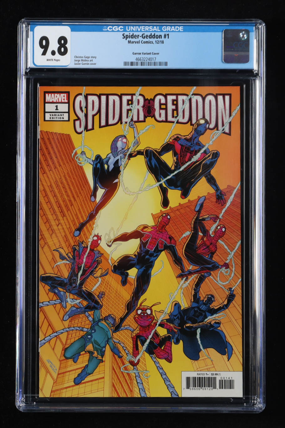 2018 "Spider-Geddon" Issue #1 Marvel Comic Book (CGC 9.8) at PristineAuction.com 2018 "Spider-Geddon" Issue #1 Marvel Comic Book (CGC 9.8) at PristineAuction.com