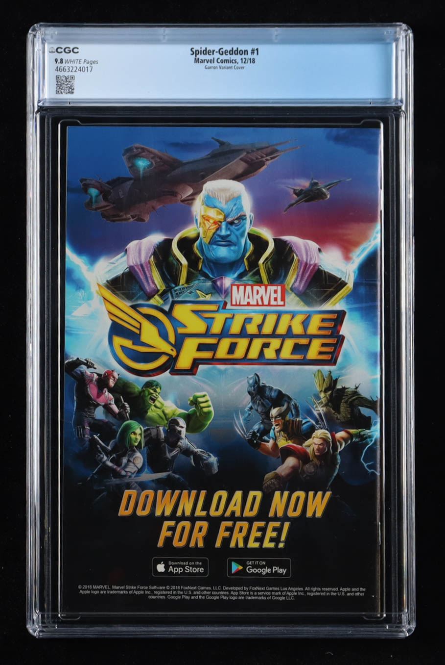 2018 "Spider-Geddon" Issue #1 Marvel Comic Book (CGC 9.8) at PristineAuction.com 2018 "Spider-Geddon" Issue #1 Marvel Comic Book (CGC 9.8) at PristineAuction.com