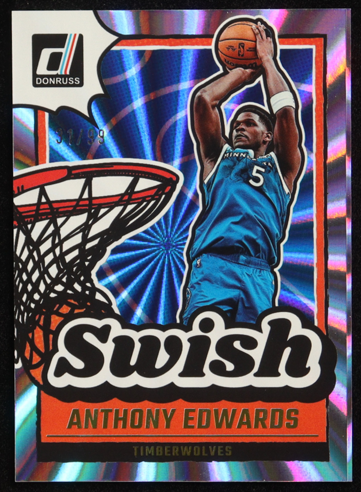 Anthony Edwards 2024-25 Donruss Swish Holo Laser #18 #31/99 at PristineAuction.com Anthony Edwards 2024-25 Donruss Swish Holo Laser #18 #31/99 at PristineAuction.com