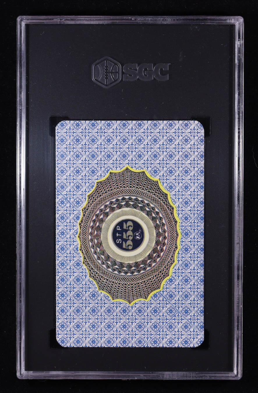 Diego Maradona 1989 Chin All Sport Playing Cards 3 Of Spades STP 555 Back (SGC 8) at PristineAuction.com Diego Maradona 1989 Chin All Sport Playing Cards 3 Of Spades STP 555 Back (SGC 8) at PristineAuction.com