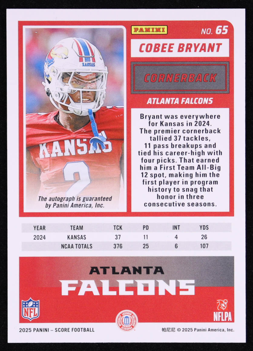 Cobee Bryant 2025 Score Rookie Signatures #65 RC at PristineAuction.com Cobee Bryant 2025 Score Rookie Signatures #65 RC at PristineAuction.com