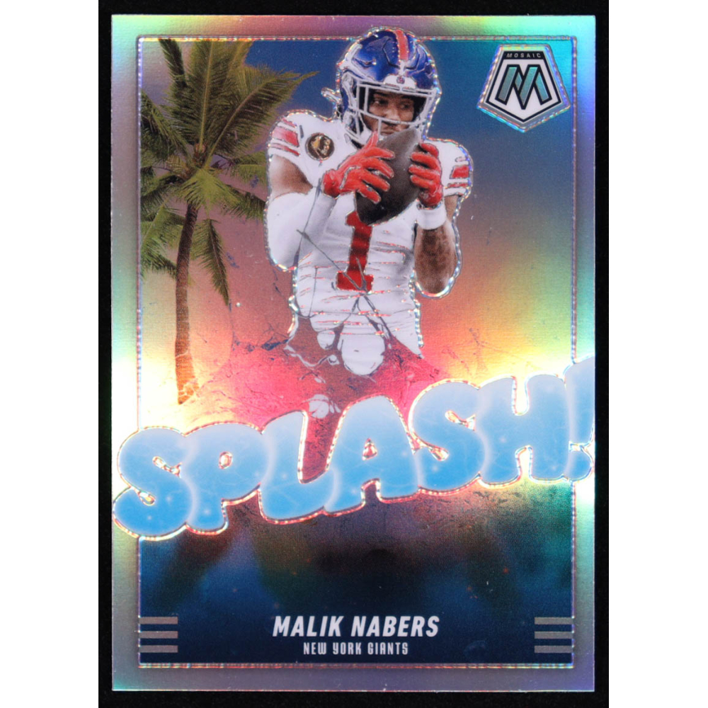 Malik Nabers 2025 Panini Mosaic Splash Silver #2 at PristineAuction.com