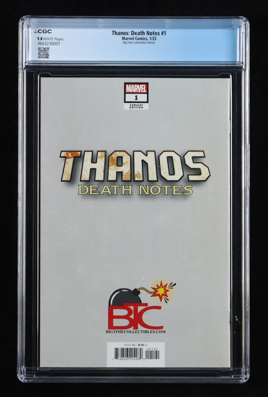 2023 "Thanos: Death Notes" Issue #1 Marvel Comic Book (CGC 9.8) at PristineAuction.com 2023 "Thanos: Death Notes" Issue #1 Marvel Comic Book (CGC 9.8) at PristineAuction.com