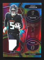 Drake London 2022 Select Draft Selections Memorabilia Tie-Die Prizm #DS6 RC #21/25 at PristineAuction.com