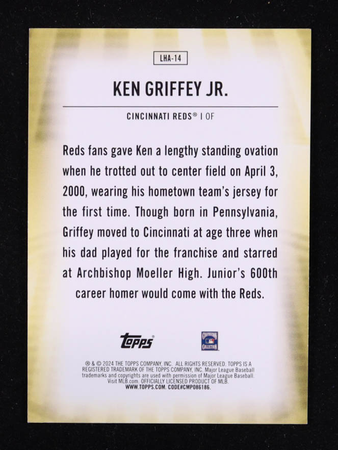 Ken Griffey Jr. 2024 Topps Legendary Home Field Advantage #LHA14 at PristineAuction.com Ken Griffey Jr. 2024 Topps Legendary Home Field Advantage #LHA14 at PristineAuction.com