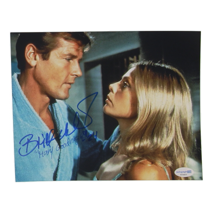 Britt Ekland Signed "The Man with the Golden Gun" 8x10 Photo Inscribed "Mary Goodnight" & "-24" (ACOA) at PristineAuction.com Britt Ekland Signed "The Man with the Golden Gun" 8x10 Photo Inscribed "Mary Goodnight" & "-24" (ACOA) at PristineAuction.com