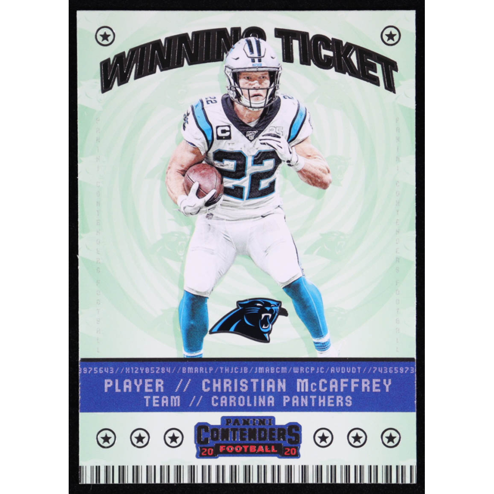 Christian McCaffrey 2020 Panini Contenders Winning Ticket #7 at PristineAuction.com