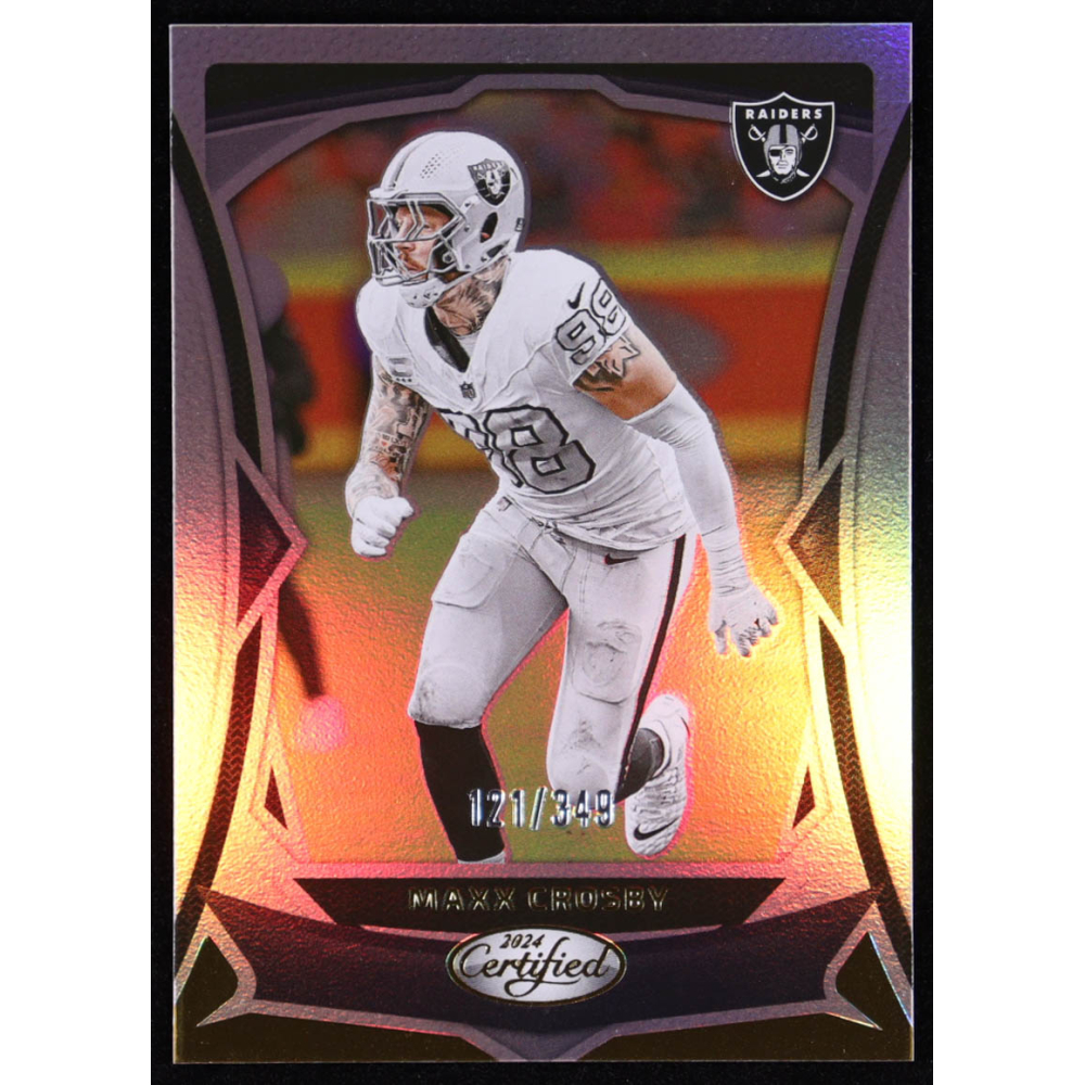 Maxx Crosby 2024 Certified Mirror #74 #121/349 at PristineAuction.com