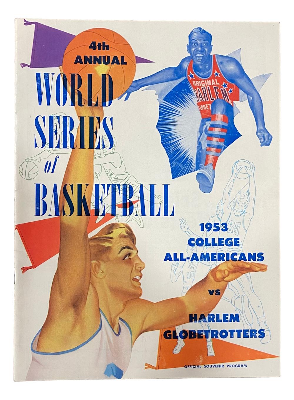 1953 College All-Americans vs Harlem Globetrotters Official Souvenir Program at PristineAuction.com 1953 College All-Americans vs Harlem Globetrotters Official Souvenir Program at PristineAuction.com