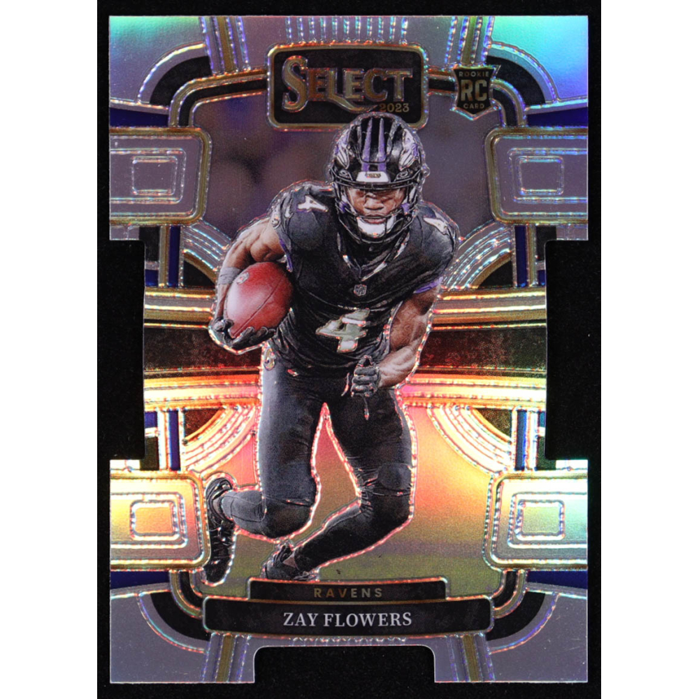 Zay Flowers 2023 Select Prizm Silver Die Cut #8 RC at PristineAuction.com