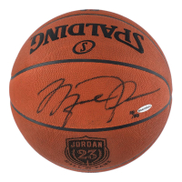Michael Jordan Signed LE Spalding NBA Hall Of Fame Logo Basketball (UDA) at PristineAuction.com