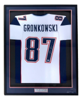 Rob Gronkowski Signed Patriots Custom Framed Jersey Display (PSA) at PristineAuction.com