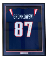 Rob Gronkowski Signed Patriots Custom Framed Jersey Display (PSA) at PristineAuction.com