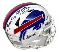 Jim Kelly, Thurman Thomas & Andre Reed Signed Bills Full-Size Authentic On-Field SpeedFlex Helmet Inscribed "Bills Dynasty" (Beckett) at PristineAuction.com