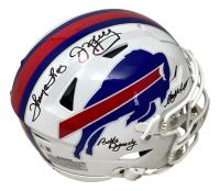 Jim Kelly, Thurman Thomas & Andre Reed Signed Bills Full-Size Authentic On-Field SpeedFlex Helmet Inscribed "Bills Dynasty" (Beckett) at PristineAuction.com