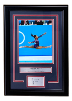 Simone Biles USA Custom Framed Photo Display with Facsimile Signature Plate at PristineAuction.com