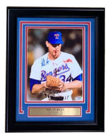 Nolan Ryan Signed Rangers Custom Framed Photo Display (PSA) at PristineAuction.com