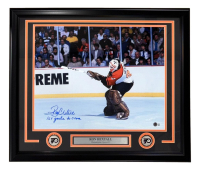 Ron Hextall Signed Flyers Custom Framed Photo Display Inscribed "1st Goalie To Score" (Beckett) at PristineAuction.com