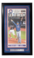 Custom Framed Cubs 2016 World Series Champions Commemorative Newspaper Cover Display at PristineAuction.com