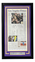 Custom Framed Lakers 2020 NBA Champions Commemorative Newspaper Cover Display at PristineAuction.com