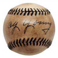 Cy Young Replica Baseball with Facsimile Signature at PristineAuction.com
