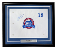 Jack Nicklaus Signed 2015 Open Championship Custom Framed Golf Pin Flag Inscribed "1966, 70, 78" (PSA) at PristineAuction.com