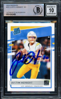 Justin Herbert Signed 2020 Donruss #303 RC (BGS | Auto Grade 10) at PristineAuction.com