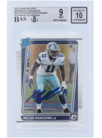 Micah Parsons Signed 2021 Donruss Optic #245 RC (BGS 9 | Auto Grade 10) at PristineAuction.com
