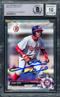 Juan Soto Signed 2017 Bowman Draft #BD-162 RC (BGS | Auto Grade 10) at PristineAuction.com