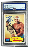 Hulk Hogan Signed 1985 Topps #1 WWF RC (PSA) at PristineAuction.com