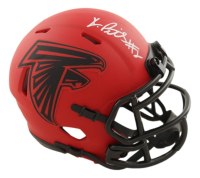 Kyle Pitts Signed Falcons Rave Alternate Speed Mini Helmet (Beckett) at PristineAuction.com