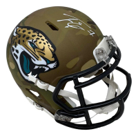 Travis Etienne Signed Jaguars Speed Mini Helmet (Beckett) at PristineAuction.com