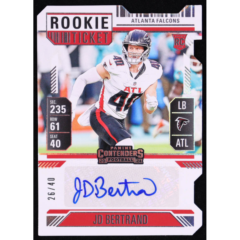JD Bertrand 2024 Panini Contenders Ticket Stub AU #243 #26/40 RC at PristineAuction.com
