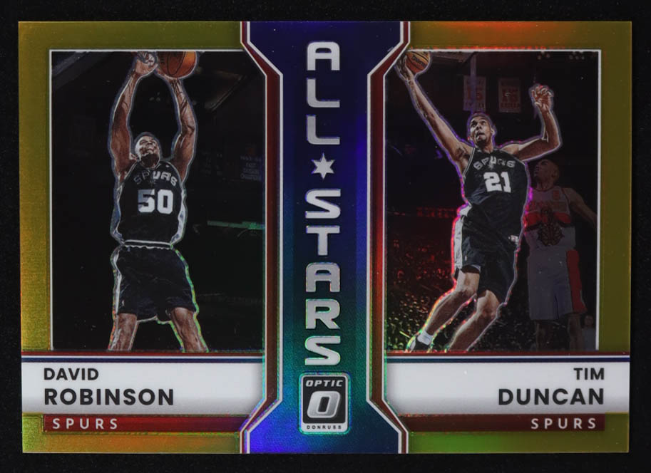 David Robinson / Tim Duncan 2022-23 Donruss Optic All-Stars Gold #13 #2/10 at PristineAuction.com David Robinson / Tim Duncan 2022-23 Donruss Optic All-Stars Gold #13 #2/10 at PristineAuction.com