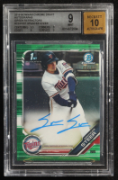 Spencer Steer 2019 Bowman Chrome Draft Autographs Green Refractors #CDASST #46/99 (BGS 9 | Autograph Grade BGS 10) at PristineAuction.com
