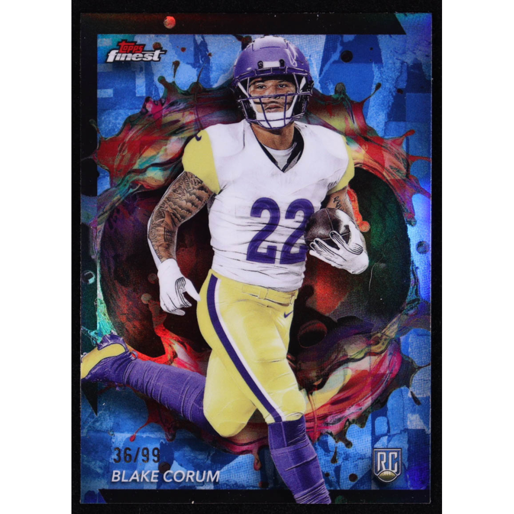 Blake Corum 2024 Finest Blue Refractors #285 #36/99 RC at PristineAuction.com