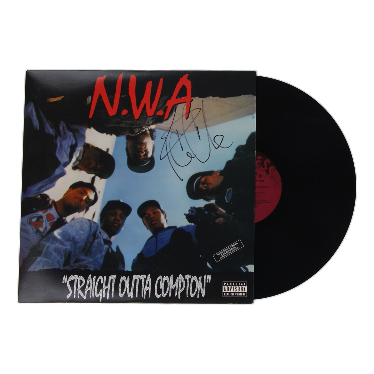 Ice Cube signed N.W.A. "Straight Outta Compton" Vinyl Record Album (JSA) at PristineAuction.com Ice Cube signed N.W.A. "Straight Outta Compton" Vinyl Record Album (JSA) at PristineAuction.com