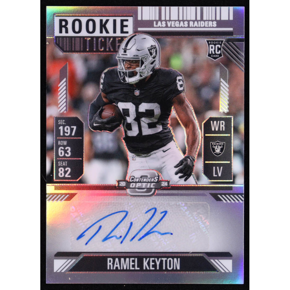 Ramel Keyton 2024 Panini Contenders Optic Silver AU #176 RC at PristineAuction.com