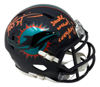 Ricky Williams Signed Dolphins Rivalries Speed Mini Helmet Inscribed "Smoke Weed Everyday" (JSA) at PristineAuction.com