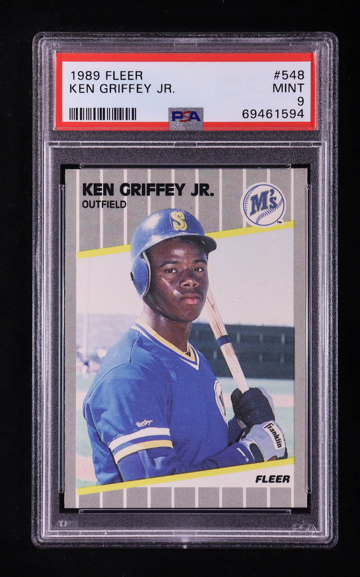 Ken Griffey Jr. 1989 Fleer #548 RC (PSA 9) at PristineAuction.com Ken Griffey Jr. 1989 Fleer #548 RC (PSA 9) at PristineAuction.com