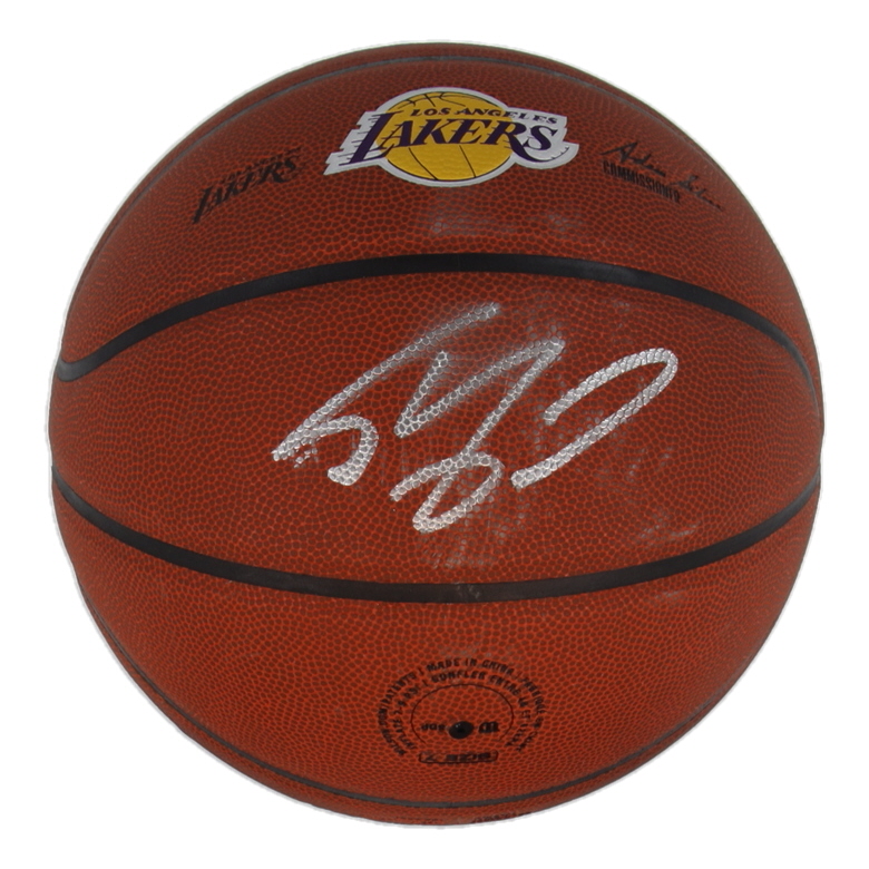 Shaquille O'Neal Signed Lakers Logo NBA Basketball (Authentic Ink) at PristineAuction.com Shaquille O'Neal Signed Lakers Logo NBA Basketball (Authentic Ink) at PristineAuction.com