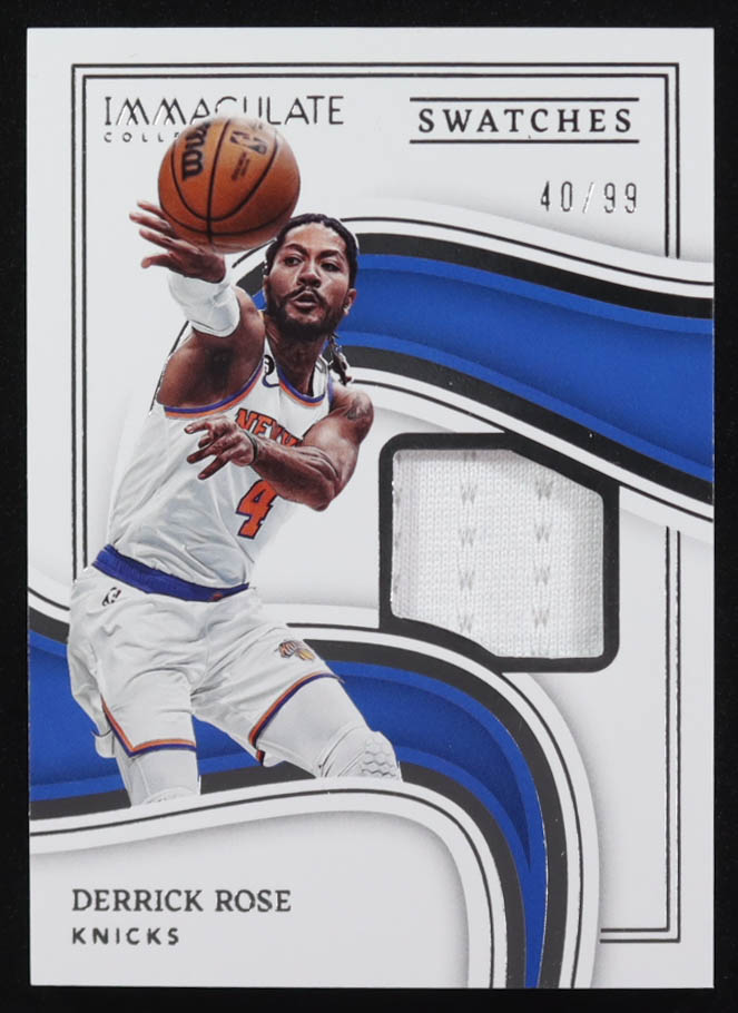 Derrick Rose 2022-23 Immaculate Collection Swatches #32 #40/99 at PristineAuction.com Derrick Rose 2022-23 Immaculate Collection Swatches #32 #40/99 at PristineAuction.com